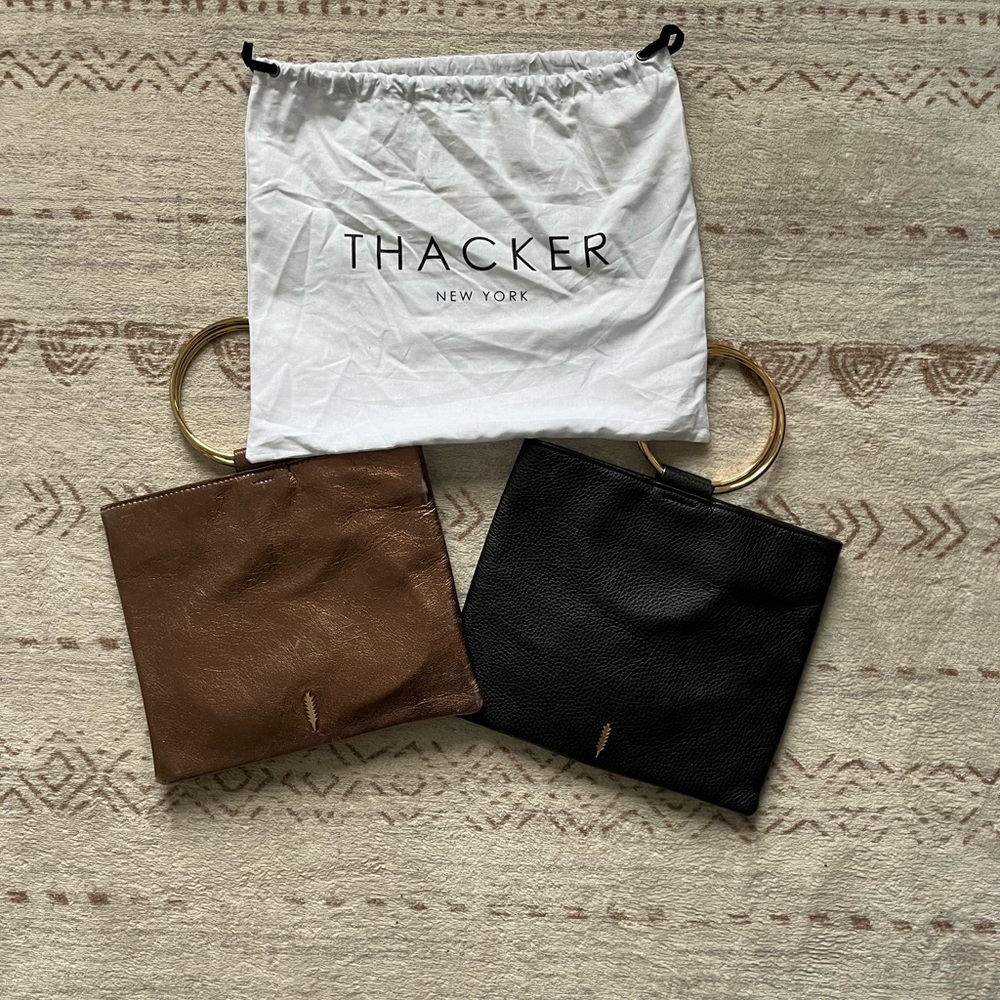Thacker New York Bronze and Black Handbags